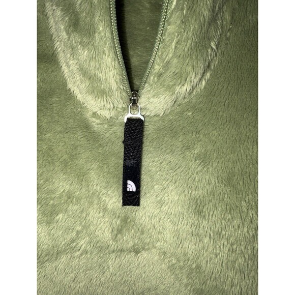 The North Face Women's Green Osito Jacket Size Medium Fuzzy Fleece 1/4 Zip - Picture 8 of 11